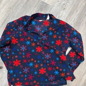 Vintage Christmas Snowflake Patterned Pullover